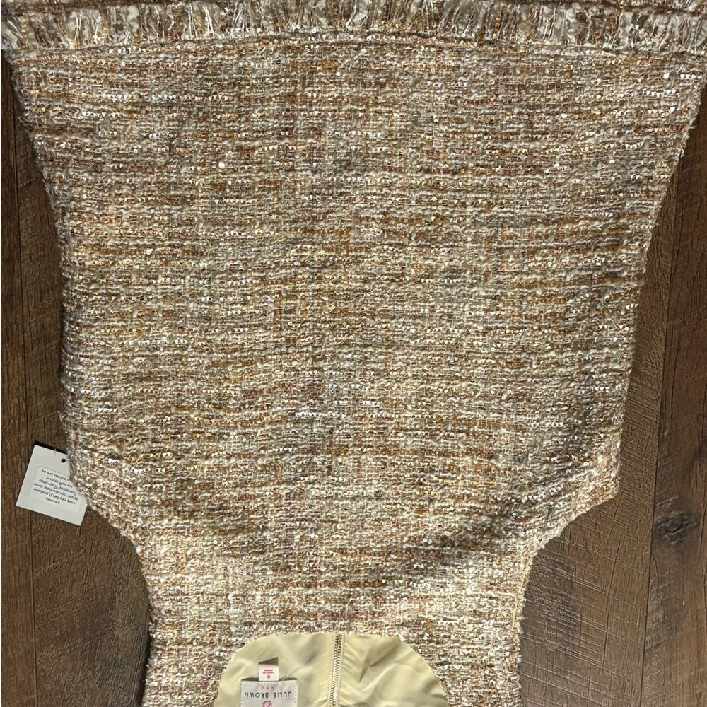 JB by Julie Brown Textured Tan Blouse